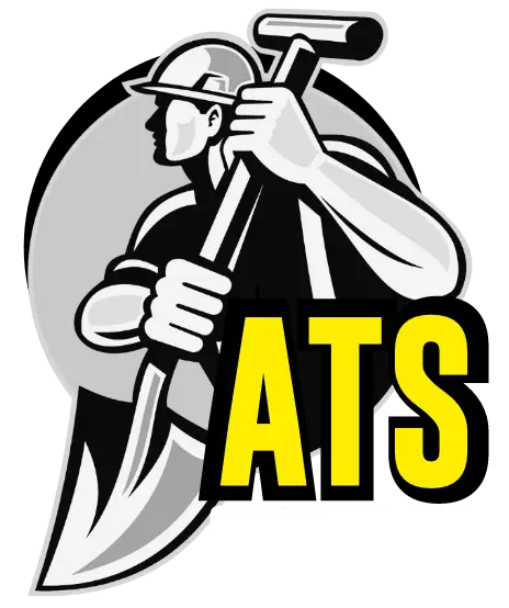 ATS Constructions logo white version